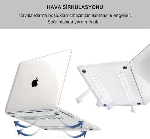 MacBook Pro 14 inç 2021-2024 M4/M3 Max/M3 Pro/M3/M2/M1 Max/M1 Pro/M1 Çip ile Uyumlu Şeffaf Dayanıklı Koruyucu Kılıf, Ultra İnce Elastik Kapak A2442 A2779 A2918 A2992 A3112 A3185 A3401 (Şeffaf)