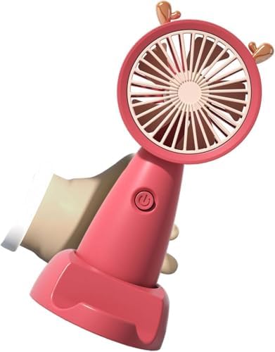 Şarjlı Mini Fan Taşınabilir Vantilatör Mini El Fanı Askılı Vantilatör Güçlü Taşınabilir Ve Stantlı Fan Masaüstü 24903 Asorti Renk