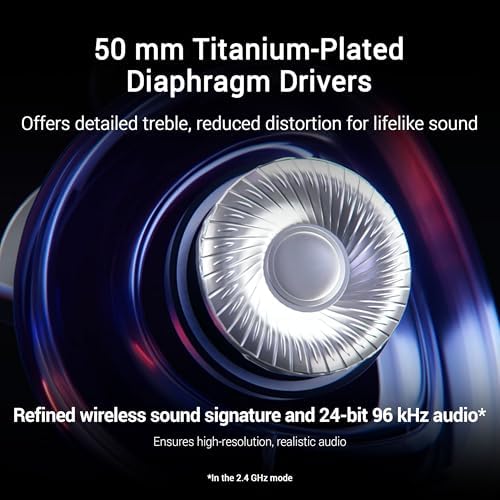 ROG DELTA II KABLOSUZ OYUN KULAKLIĞI (50MM TİTANYUM SÜRÜCÜLER, ROG SPEEDNOVA, 10MM SÜPER GENİŞ MİKROFON, 153-SAAT PİL ÖMRÜ, DUALFLOW SES, BT, 2.4GHZ, 3.5MM, PC, SWITCH, PS4, PS5, XBOX UYUMLU