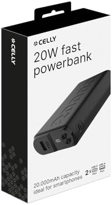 Alternative view of Powerbank PD 20W 2USB-C 1USB-A 20.000 mAh, Ultra Kompakt ve Hafif Tasarım,LED Ekran, Renk: Siyah
