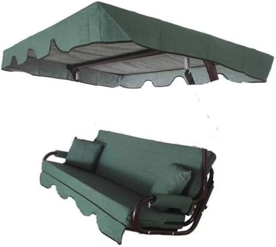 Alternative view of 3 KİŞİLİK LÜKS SALINCAK KILIF SETİ SÜNGERSİZ DÜZ YEŞİL 164 * 47 CM