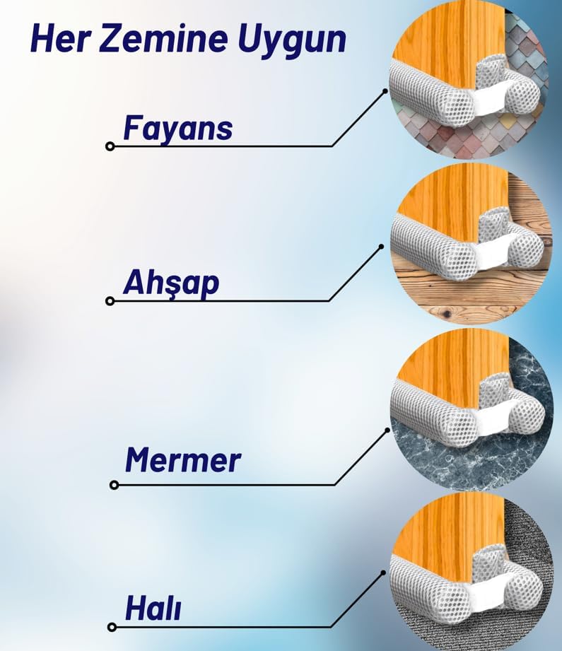 Alternative view of Çift Taraflı Kapı Altı İzolasyon Süngeri, Kapı Altı Rüzgar Önleyici, Ayarlanabilir, Soğuk Geçirmez, Toz Geçirmez, Eşik Altlığı, Kapı Contası (Gri)