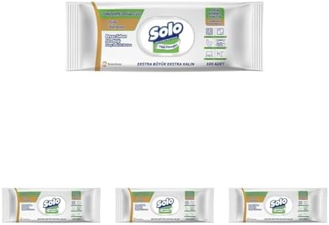 Alternative view of Solo Yüzey Temizleme Mendili Doğal Güç Beyaz Sabun 1X100 4lü paket