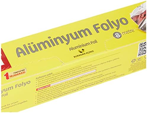 Alternative view of Alüminyum Folyo 8 mt, BPA İçermez, Dayanıklı Yapışmaz Folyo 30 cm x 8 metre, Tavuk, Izgara, Et, Yemek, Gıda Artıklarını Saklamak için İdeal, Mutfakta Çok Yönlü Kullanım, Yüzey Korumaya Uygun