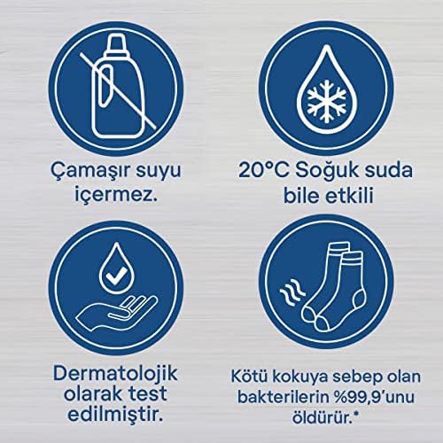 Antibakteriyel Çamaşırlar için Çamaşır Suyu İçermeyen Hijyen Sağlayıcı, Koku Giderici 720 ml (1 x 720 ml) 3lü paket