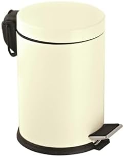 Premium Serisi 3 Litre Hacimli Paslanmaz Banyo-Mutfak Pedallı Çöp Kovası Krem