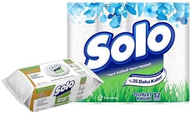Alternative view of Solo Yüzey Temizleme Mendili Doğal Güç Beyaz Sabun + Solo 32'li Tuvalet Kağıdı