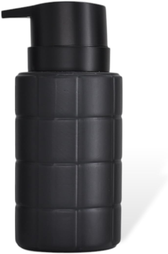 Alternative view of New Max Premium Serisi 300 ML Sıvı Sabunluk Pompalı Kare Desenli Seramik Sıvı Sabunluk Dispencer Siyah