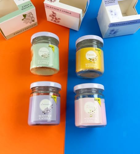 Aromatik Kokulu Cam Kavanoz Mum (Tek Adet)