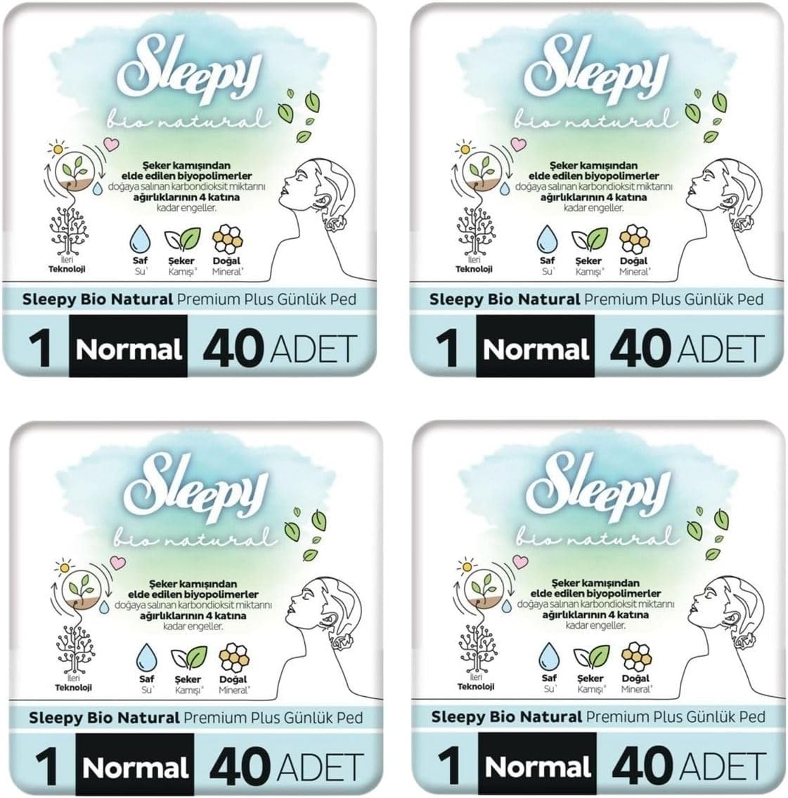Alternative view of Bio Natürel Premium Plus Günlük Ped 40 Li*4 Adet