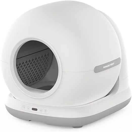 Alternative view of Haustier CB001 Akıllı Otomatik Kedi Tuvaleti, APP ile Uzaktan Kontrol, 75lt Hazne, 7lt Çöp haznesi, Ağırlık sensörlü, 45 Adet Çöp Torbası + Elekli Kum Paspası Hediyeli (Gri)