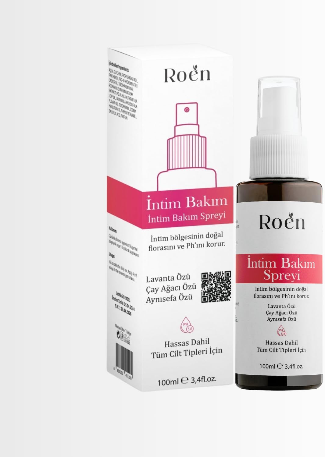 Genital Bölge Koku Giderici, Kaşıntı, Akıntı Ve Mantar Giderici Intim Spreyi Ph 3.8 100 ml