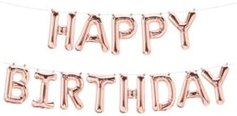 Happy Birthday Folyo Balon (Rose Düz Yazı)