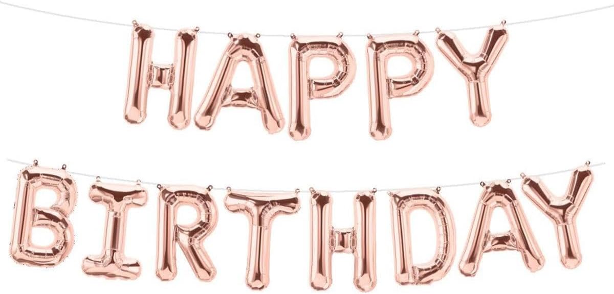Alternative view of Happy Birthday Folyo Balon (Rose Düz Yazı)