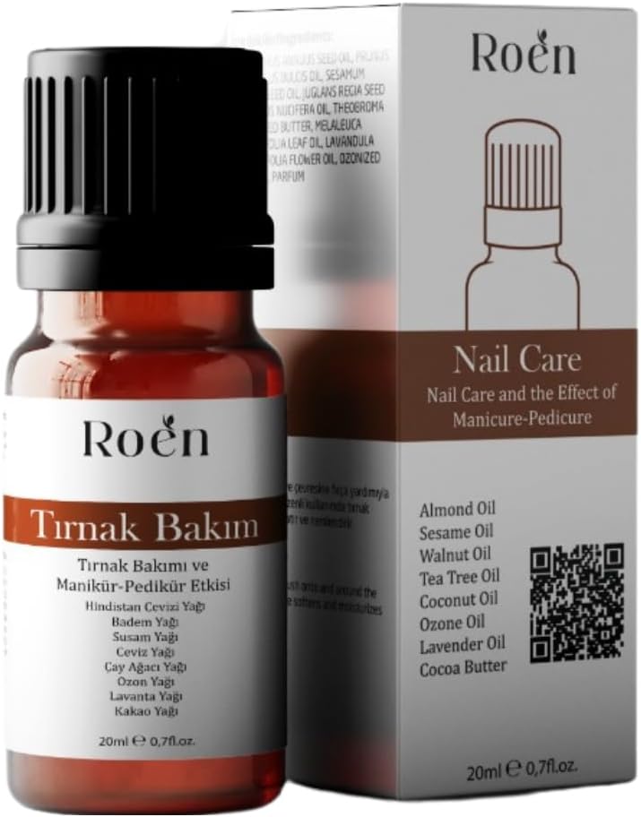 Roen Tırnak Bakım Yağı, Doğal İçerikli Tırnak ve Tırnak Eti Bakım Yağı, 20ml