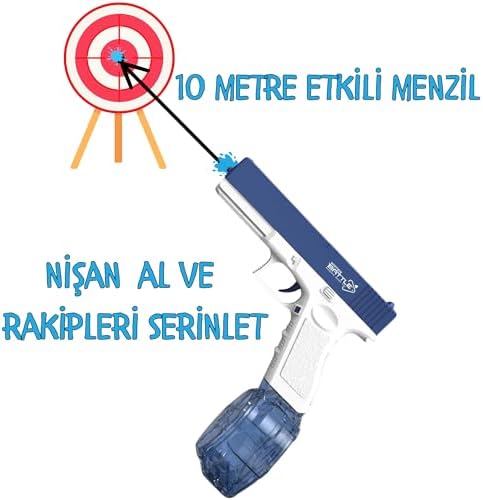 Alternative view of Giffy/Şarjlı Elektrikli Su Tabancası Tam Otomatik 10m Fışkırtma Havuz Deniz Açık Hava Işıklı 300 Ml Kapasiteli 500 mAh Bataryalı