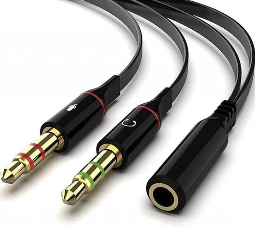 Alternative view of Tek Girişli Kulaklığı Bilgisayara Bağlama, Kulaklık ve Mikrofon Ayırıcı, 1 Dişi 2 Ekek 3.5mm Jak Mikrofonlu Kulaklık Ayırıcı, Çevirici