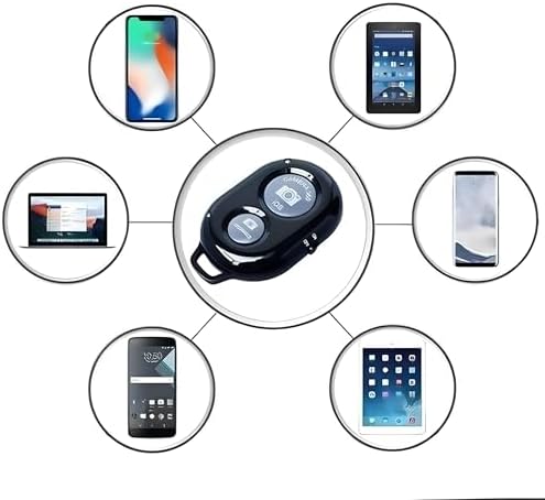 2 Adet Bluetooth Selfie Kumandası – iOS & Uyumlu, Kablosuz Uzaktan Fotoğraf ve Video Çekimi