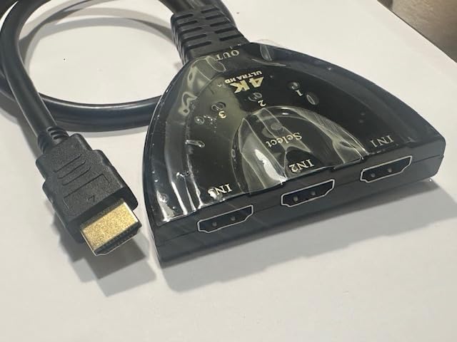 4k hdmi switch 3 port hdmi switch 50 cm kablolu hdmi çoğaltıcı