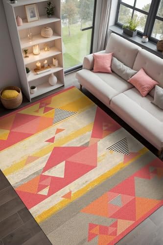 Zalar Kadife Modern Kaymaz Pamuk Tabanlı Yıkanabilir Antibakteriyel Salon Halısı 100x150