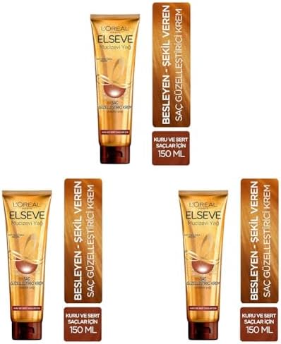Alternative view of Elseve Mucizevi Yağ Saç Güzelleştirici Krem (150 ml) - Kuru ve Sert Saçlar İçin 3lü paket