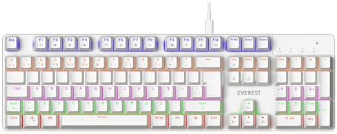 Alternative view of KB-MeKanik 1 Lumos USB Aydınlatmalı Full Anti-Ghosting Mekanik Gaming Oyuncu Klavye (Beyaz (Blue Switch))