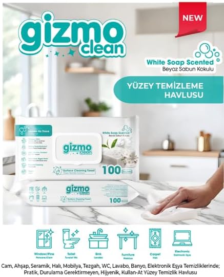 Yüzey Temizlik Havlusu Beyaz Sabun Kokulu 100'lü