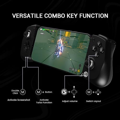 X5 Lite Type-C Mobile Gaming Controller for (USB-C), & HarmonyOS Phones,Lightweight, Hall Effect Sticks, Supports Radiator & Pass-Through Charging
