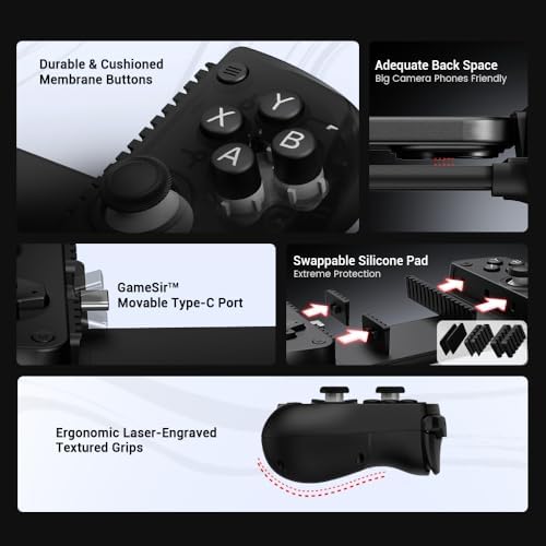 Alternative view of X5 Lite Type-C Mobile Gaming Controller for (USB-C), & HarmonyOS Phones,Lightweight, Hall Effect Sticks, Supports Radiator & Pass-Through Charging