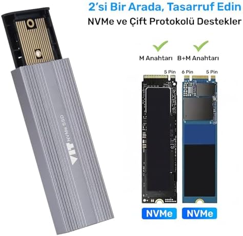 Alternative view of VIT TAŞINABİLİR 512GB HARİCİ SSD | USB 3.1 Gen 2 | 10Gbps | Metal Kasa V512GB