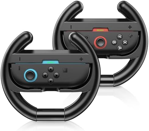 Alternative view of Switch Steering Wheels for Switch 2 JoyCon Controllers, Switch 2 Wheels for Mario Kart World/ 8 Deluxe, Switch Driving Wheel Grip for Joy-Con 2 Controller - (2 Pack)