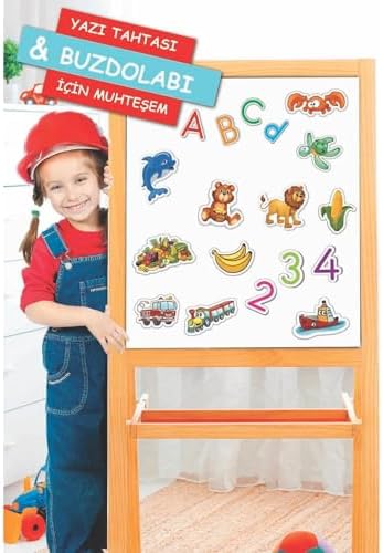 Alternative view of Manyetik Mıknatıslı 30 Parça Hayvanlar ve 26 Parça Sebze Meyveler Eğitici Set Magnet