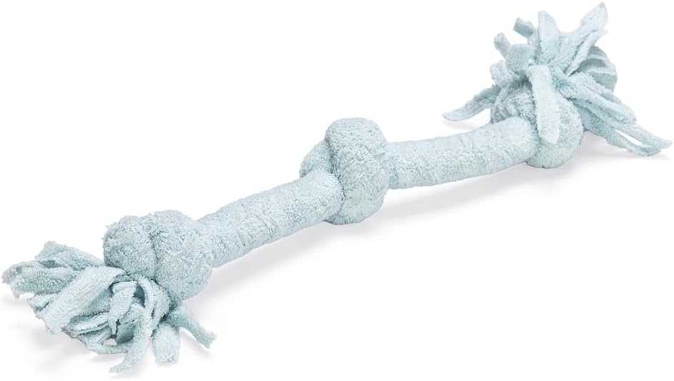 Alternative view of Yavru Köpek Oyuncağı, Çift Düğümlü Diş İpi, Peluş, Mavi, 30x6x4,5cm