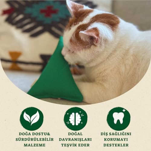 Alternative view of Pamuklu ve Doğa Dostu Kedi Oyuncağı Çam Ağacı- Kedi Naneli ve Çıngıraklı
