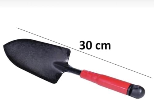 Bahçe El Aletleri Seti, 30 cm Kürek, Tırmık ve Çapa, Kırmızı-Siyah, 3 Parça