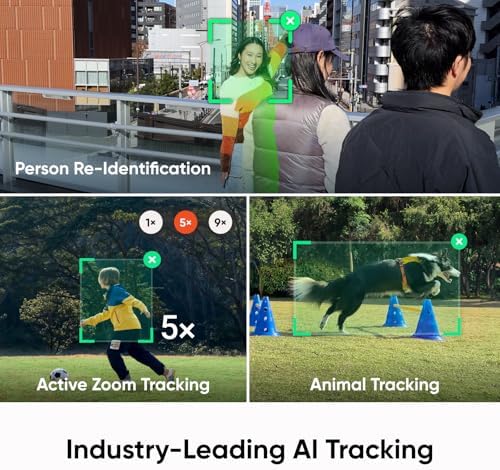 2 Plus AI Tracker Paketi Beyaz - Katlanabilir Telefon Gimbal, Herhangi Bir Uygulamayla AI İzleme, Çok Kişi İzleme, Dahili /Selfie Çubuğu, Uzaktan Kumanda, /
