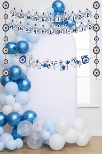 Sünnet Kutlama Banner, Dekoratif Süs ve Balon Seti (Model1)