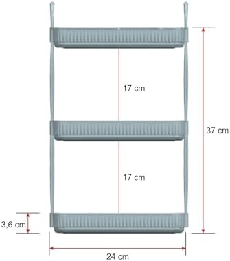 Alternative view of 3 Katlı Makyaj Organizeri Kozmetik Aksesuar Düzenleyici Kozmetik Vitrini (Duman Gri)