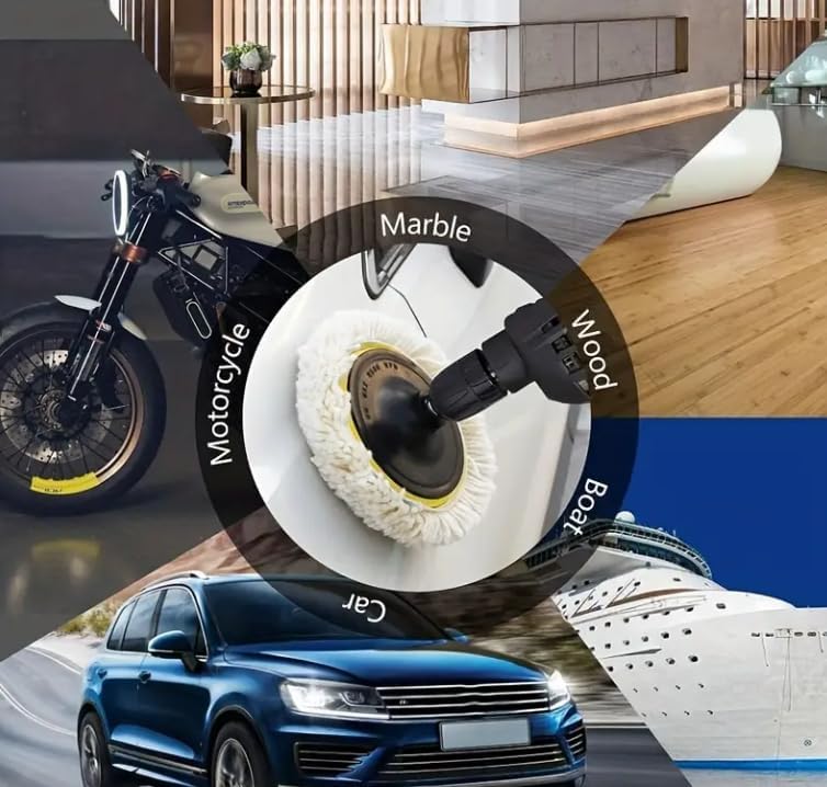 Alternative view of 9'lu Matkap Ucu Fırça Seti Temizleme Parlatma Pasta Cila Jant Tekerlik Far Araba Araç Oto Temizlik Fırçası Seti Banyo Mutfak Duşakabin Tuvalet Halı Temizleme Kiti Parke Parlatma