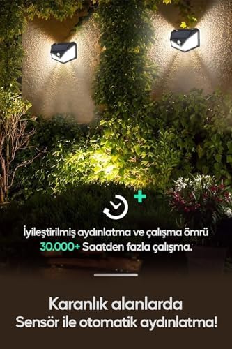 Harekete Sensörlü Solar Enerjili Işık Bahçe Işıklandırmak için Lamba Dış Mekan için Uygun Güneş Enerjili Aydınlatma Piknik Kamp Tatil için Bahçe, Havuz Kenarı Aydınlatması BK-100B COB