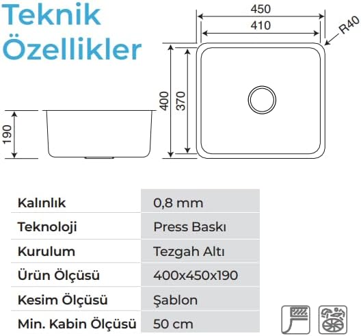 Alternative view of Crauf Lavello 3050 Paslanmaz Çelik Eviye (PVD Füme)