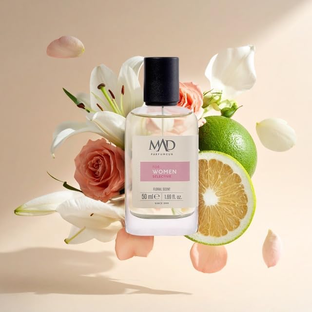 Mad L101 EDP 50 ml Kadın Parfüm – Bergamot ve ile Açılan, Yasemin ve Gül Buketiyle Zenginleşen Misk, ve Odunsu Kalıcı Koku