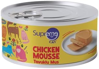 Supreme Cat Tavuklu Konserve Kedi Maması, Yumuşak Dokusuyla Diş ve Çene Dostu, 85 gr 24'lü Yaşlı Kediler için İdeal