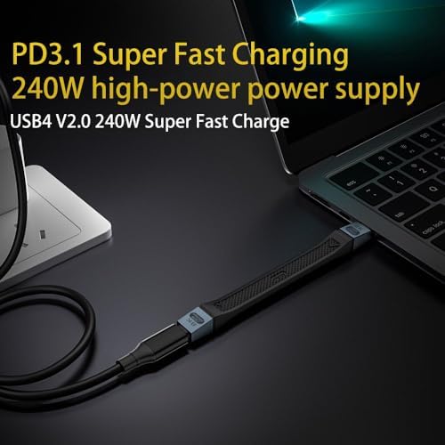 Alternative view of USB4 240W 8K 60Hz 80Gbps Şarj ve Veri Aktarım Kablosu OTGFB