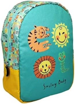 Baby Lisanslı Sevimli Hayvanlar Desenli Tek Bölmeli Anaokul-Kreş için Polyester Bebek Sırt Çantası