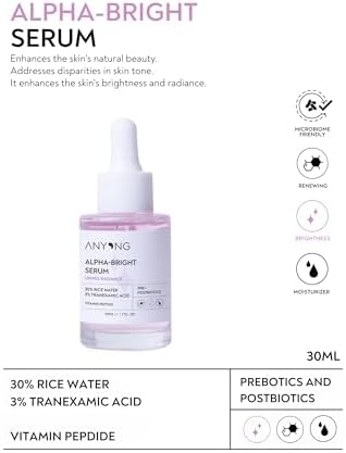 Anyong Alfa Arbutin Aydınlatıcı, Leke Karşıtı, Ton Eşitleyici Serum 30 ml (Pirinç Suyu & Traneksamik Asit)