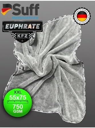 Euphrate Mikrofiber Oto Kurulama ve Temizlik Tank Bezi 75x55 cm. Renk: Gri 750 GSM