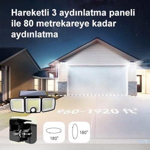 Alternative view of Güneş Enerjili 223 Cob Ledli, Hareket Sensörlü, 3 Taraflı Aydınlatma/GT-SL25