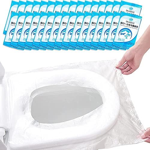 Alternative view of 50'li Tek Kullanımlık Su Geçirmez Klozet Kapağı – Antibakteriyel Seyahat Tuvalet Örtüsü, Hijyenik Klozet Koruyucu Koltuk Pedi, Plastik Tuvalet Pedi, Otel, AVM, Kamp ve Dış Mekan Kullanımı
