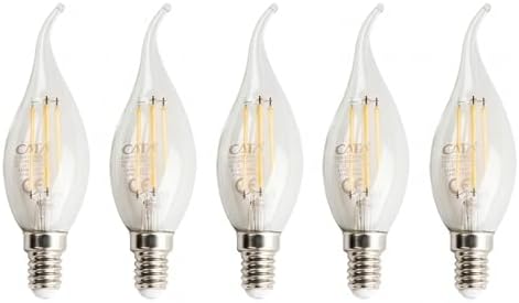 Alternative view of 5 Adet Kıvrık Buji Ampul 4W Şeffaf Filament Rustik LED Ampul – E14 Duy, 3200K Günışığı Işık - - Avize Ampulü